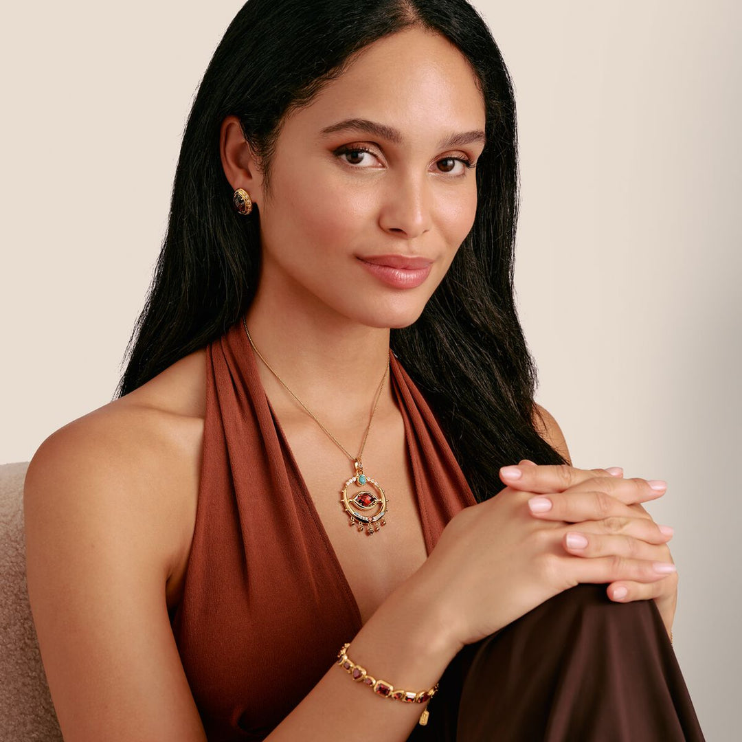 THOMAS SABO Elyndra Pendant with Red Zirconia Stone TPE985Y