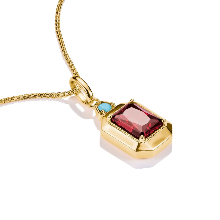 THOMAS SABO Octagon Pendant with Red Zirconia Stone Elyndra TPE986REY