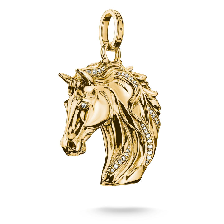 THOMAS SABO Gold Horse Pendant with Zirconia TPE989Y