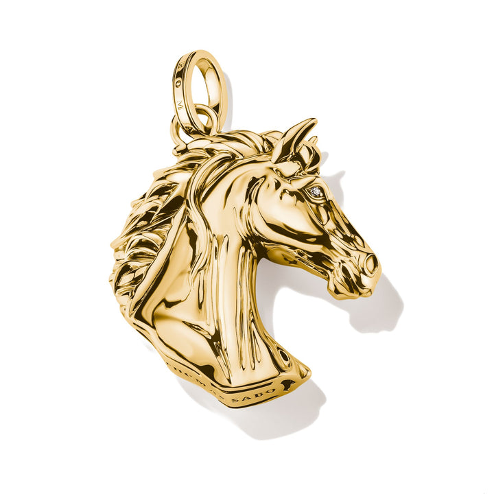 THOMAS SABO Gold Horse Pendant with Zirconia TPE989Y