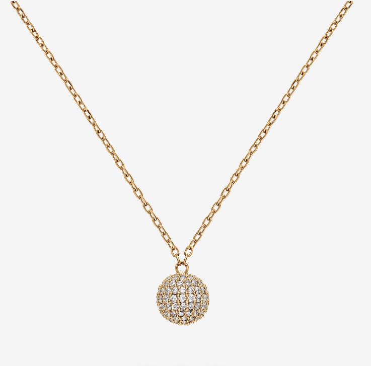 DANIEL WELLINGTON Pave Crystal Pendant Necklace Gold DW00400640