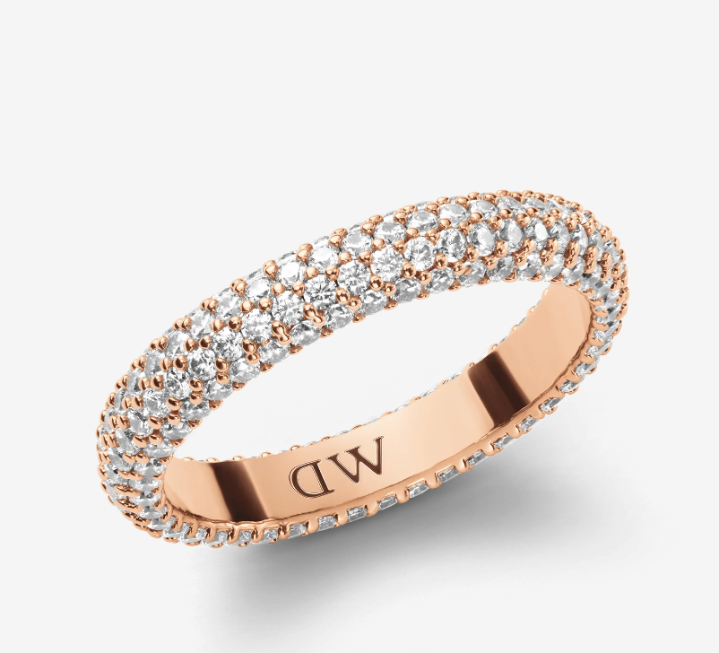 DANIEL WELLINGTON Pave Crystal Ring Rose Gold