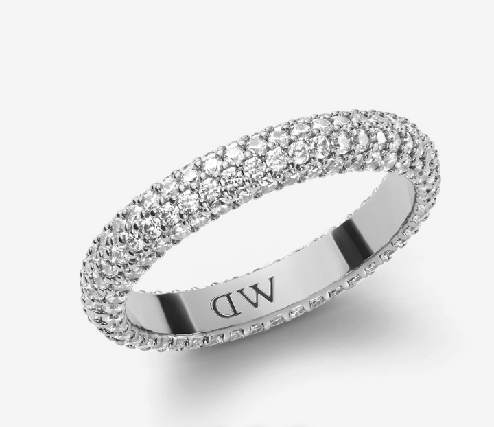 DANIEL WELLINGTON Pave Crystal Ring Silver