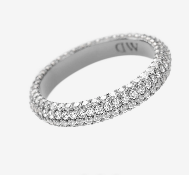 DANIEL WELLINGTON Pave Crystal Ring Silver