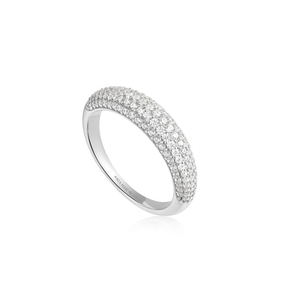 Ania Haie Silver Pave Dome Ring R051-02H