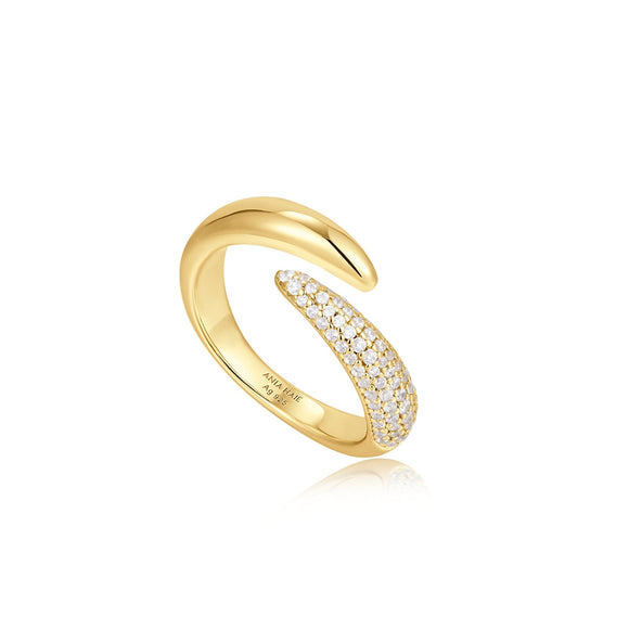 Ania Haie Gold Sparkle Adjustable Wrap Ring R053-02G
