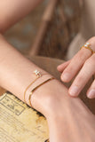 Ania Haie Gold Pearl Padlock Bracelet B054-01G