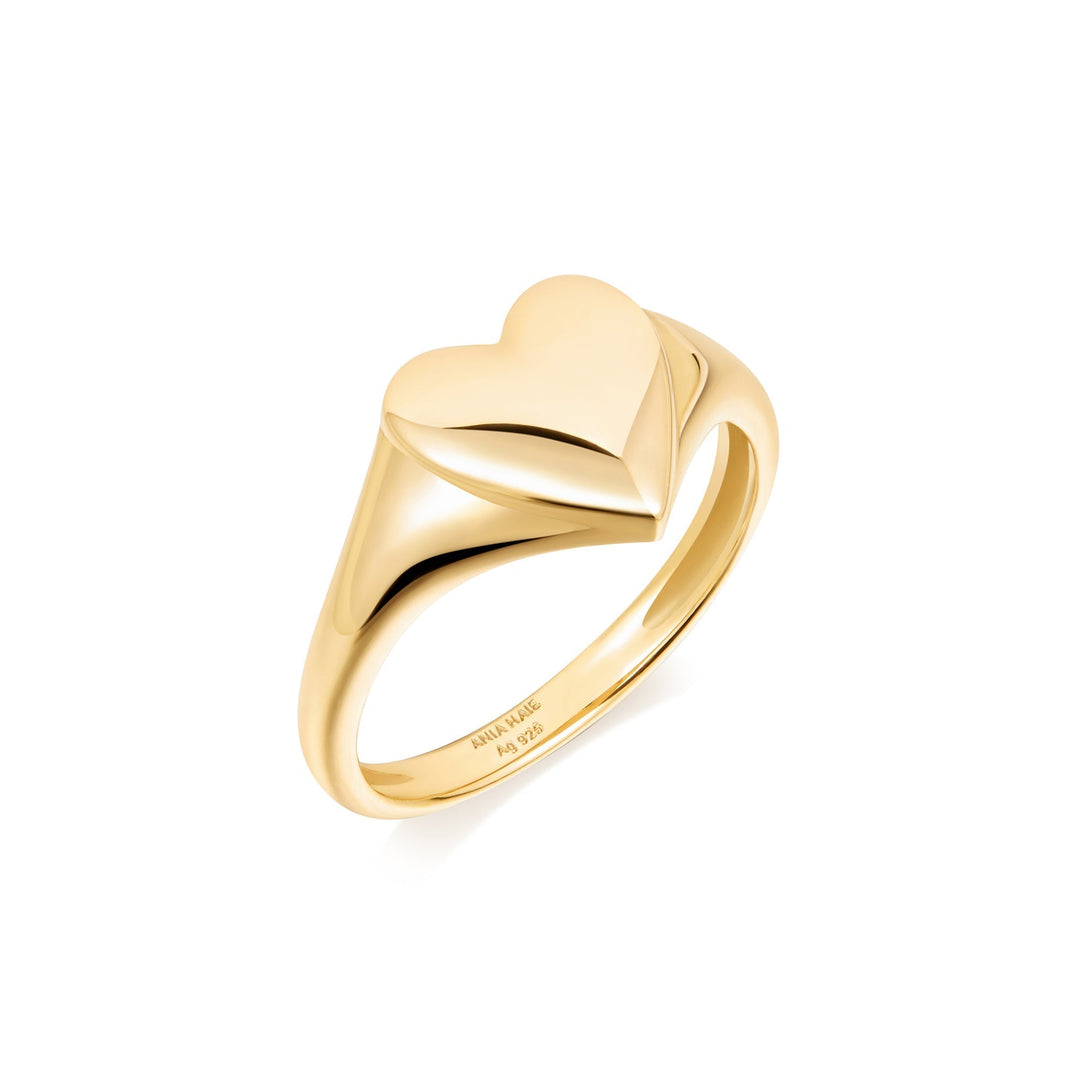 Ania Haie Gold Love Signet Ring R057-02G