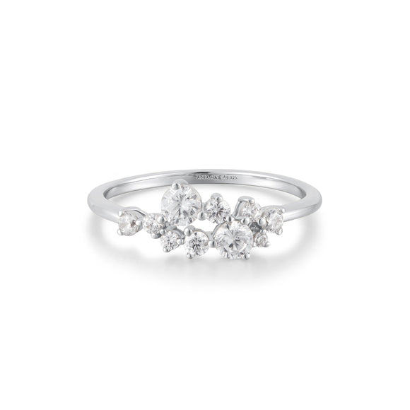 Ania Haie Silver Flower Cluster Pave Ring R058-02H