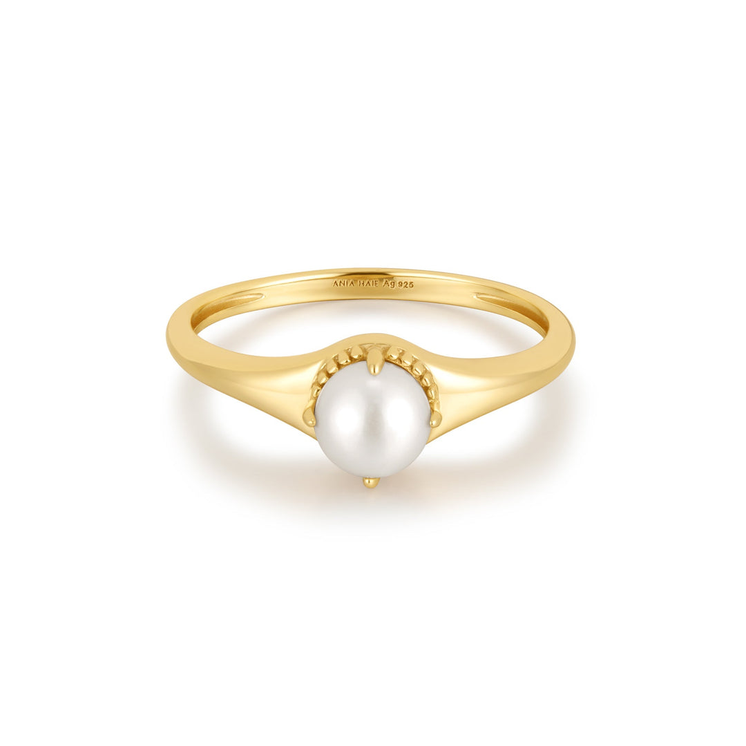 Ania Haie Gold Freshwater Pearl Stacking Ring R058-06G