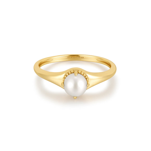 Ania Haie Gold Freshwater Pearl Stacking Ring R058-06G