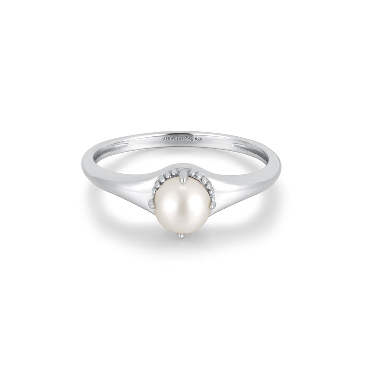 Ania Haie Silver Freshwater Pearl Stacking Ring R058-06H