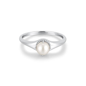 Ania Haie Silver Freshwater Pearl Stacking Ring R058-06H