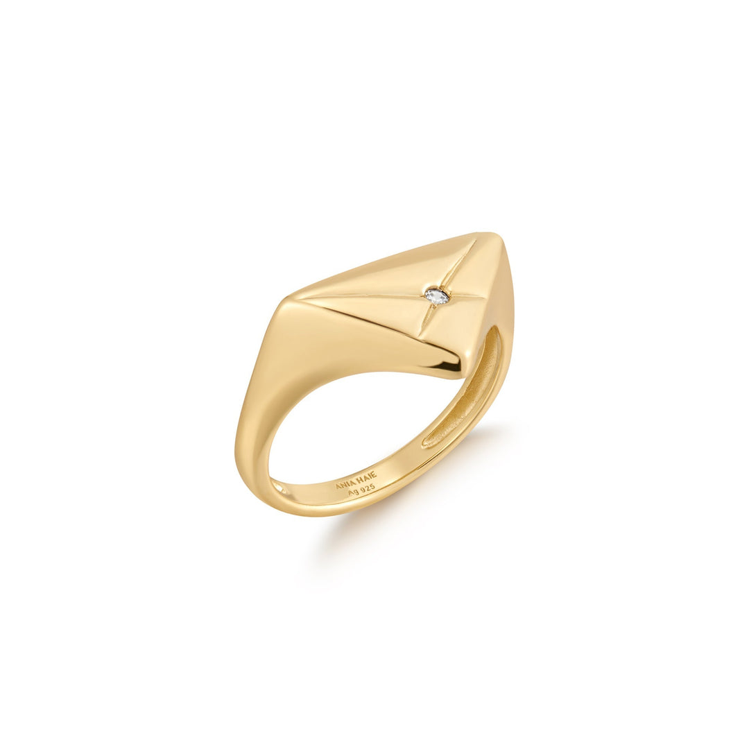 Ania Haie Gold Kiss Triangle Ring R059-05G