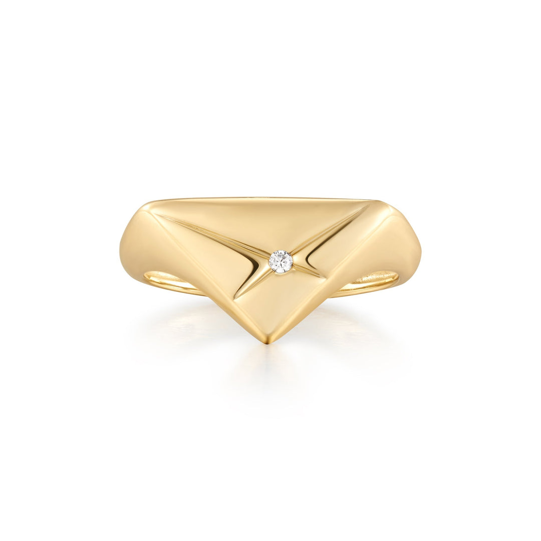 Ania Haie Gold Kiss Triangle Ring R059-05G