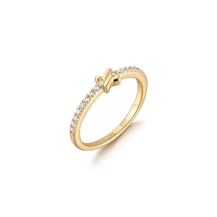 Ania Haie Gold Cross Cubic Zirconia Ring R061-01G