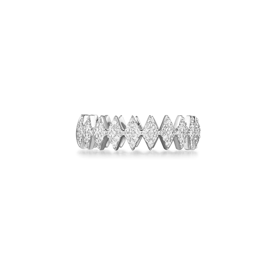 Ania Haie Silver Half Pave Sparkle Ring R061-04H