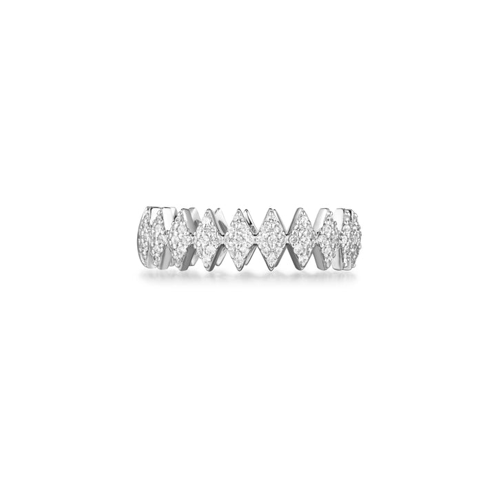 Ania Haie Silver Half Pave Sparkle Ring R061-04H