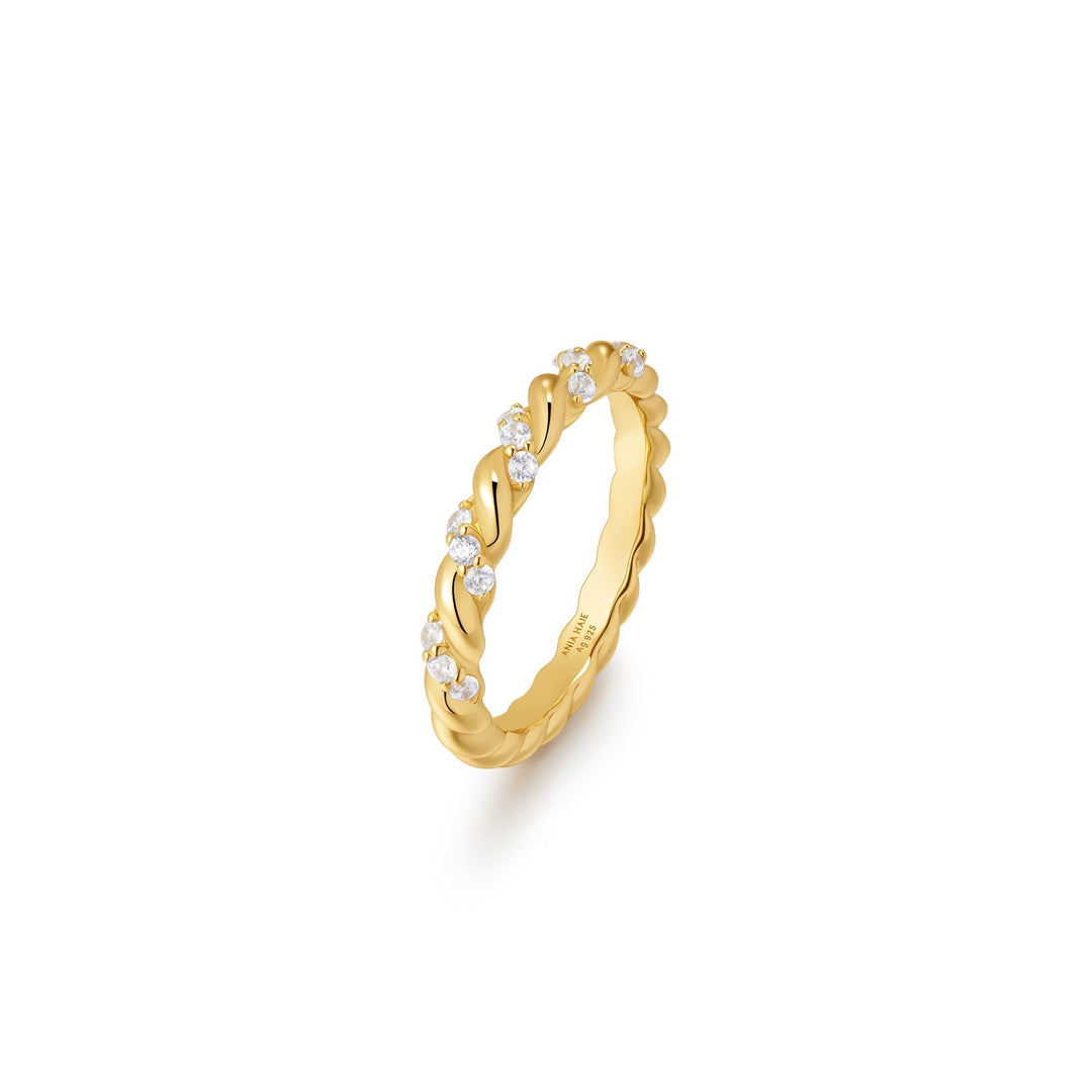Ania Haie Gold Sparkle Twisted Ring R075-01G