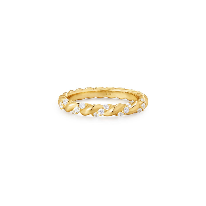 Ania Haie Gold Sparkle Twisted Ring R075-01G
