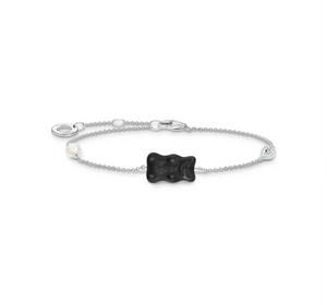 THOMAS SABO BRACELET with Black Goldbears, Freshwater Pearl & Zirconia TA2151B