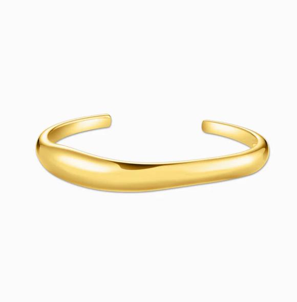 Bangle in organic shape gold TAR116Y