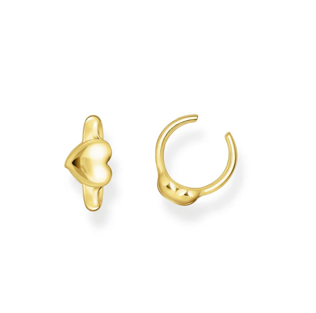 Ear cuff heart-shaped gold TEC0028Y