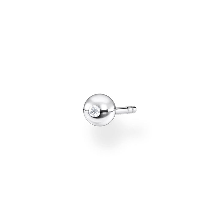 Thomas Sabo Charming Single Ear Stud Dot White Stone Silver TH2130