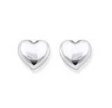 Ear studs in heart-shape silver TH2302