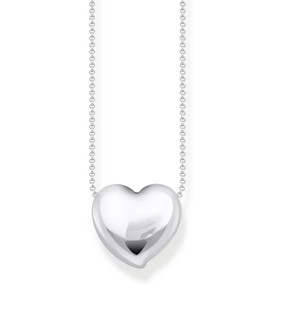 Necklace with heart pendant silver TKE2276