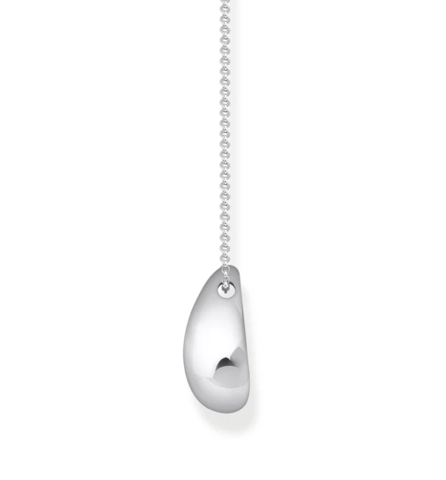 Necklace with pendant drop-shape silver TKE2281