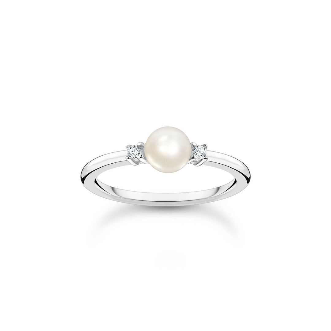 Thomas Sabo Charming Ring Pearl and White Stones Silver TR2370
