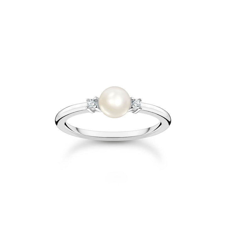 Thomas Sabo Charming Ring Pearl and White Stones Silver TR2370