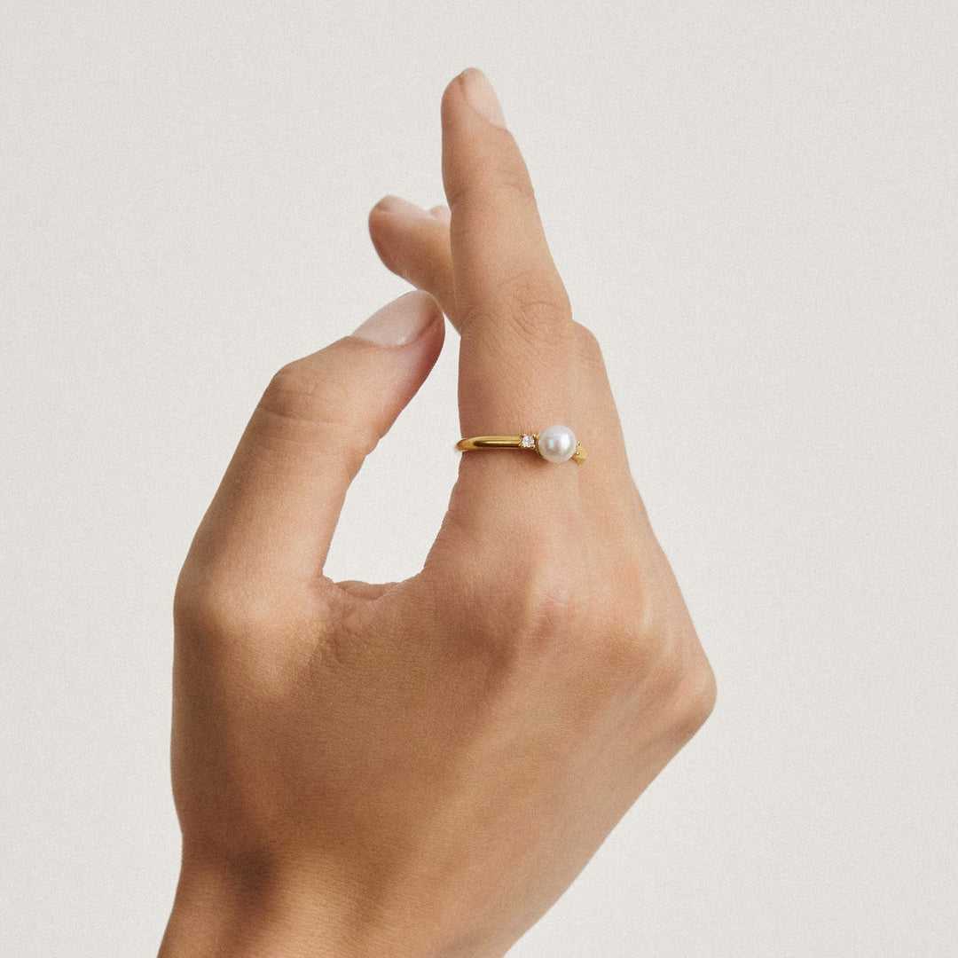 THOMAS SABO Ring pearl with zirconia TR2370MY