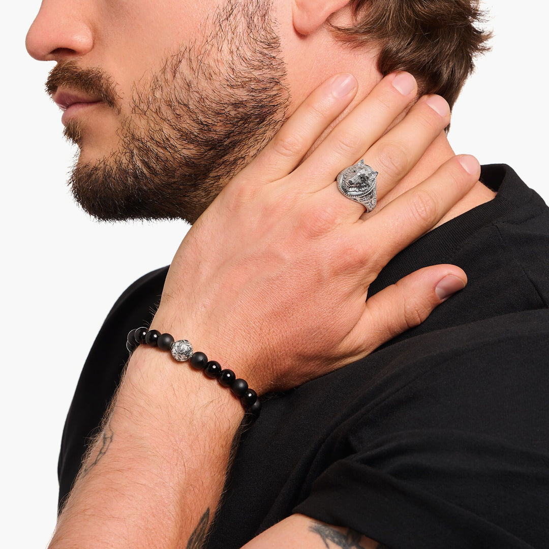 THOMAS SABO Rebel Wolf Signet Ring TR2452