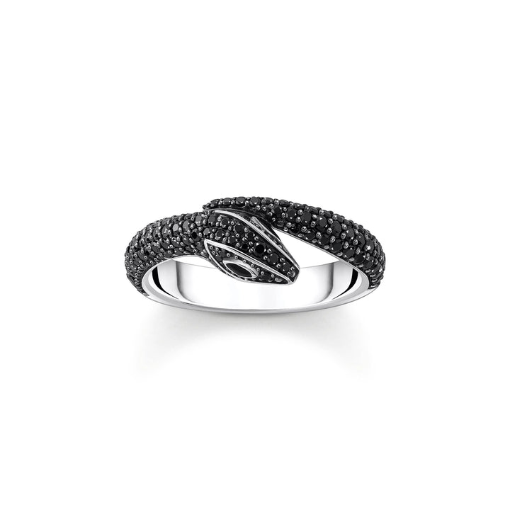 THOMAS SABO Snake ring with black zirconia TR2461B