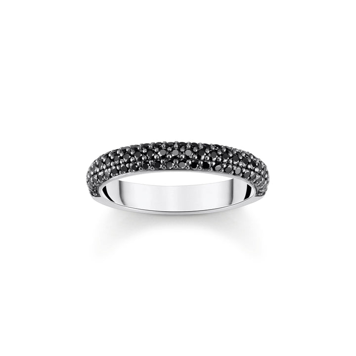 THOMAS SABO Thin band ring with black zirconia TR2462B