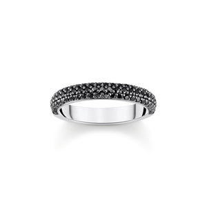 THOMAS SABO Thin band ring with black zirconia TR2462B