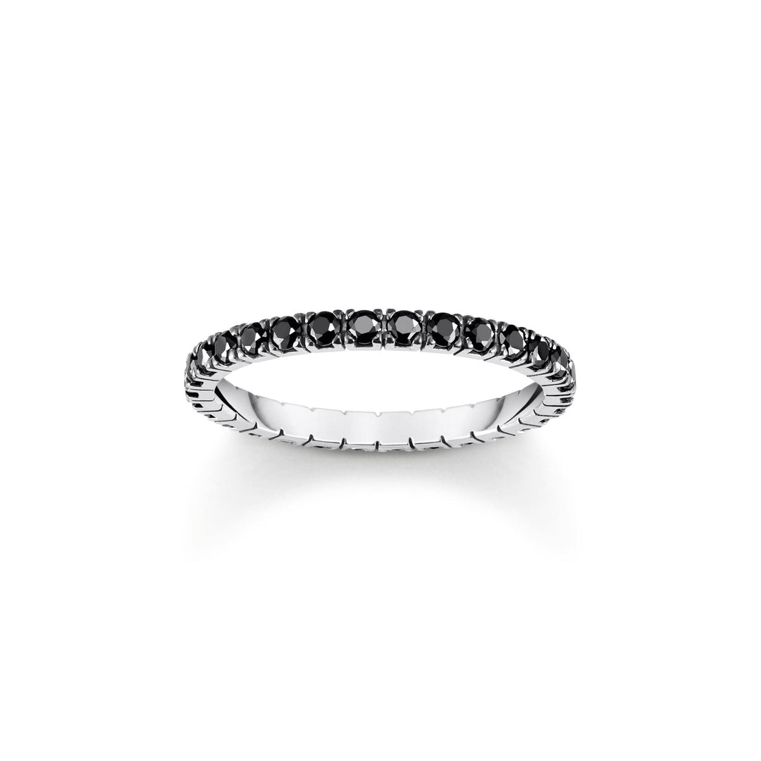 THOMAS SABO Delicate Ring with black zirconia TR2467B