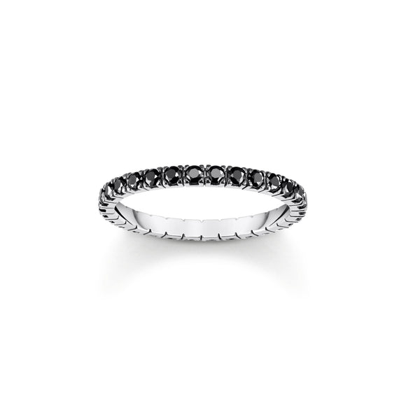 THOMAS SABO Delicate Ring with black zirconia TR267B