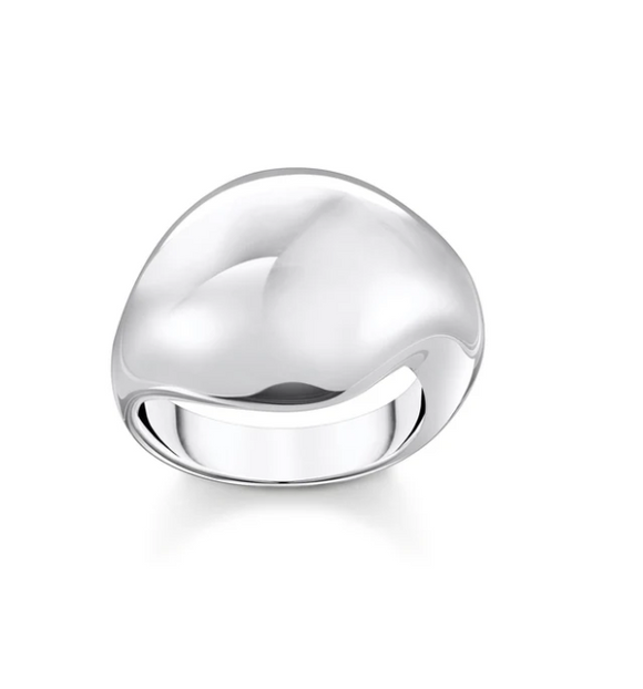 Ring in organic drop-shape silver TR2470