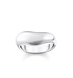 Ring with curved shape silver TR2473