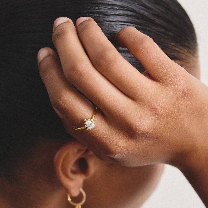 THOMAS SABO Ring with zirconia in teardrop shape TR2479MY