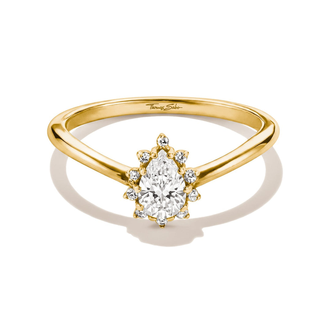 THOMAS SABO Ring with zirconia in teardrop shape TR2479MY