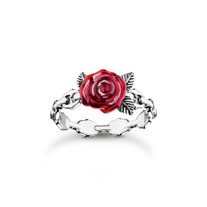 THOMAS SABO Romance Ring Red Rose TR2482