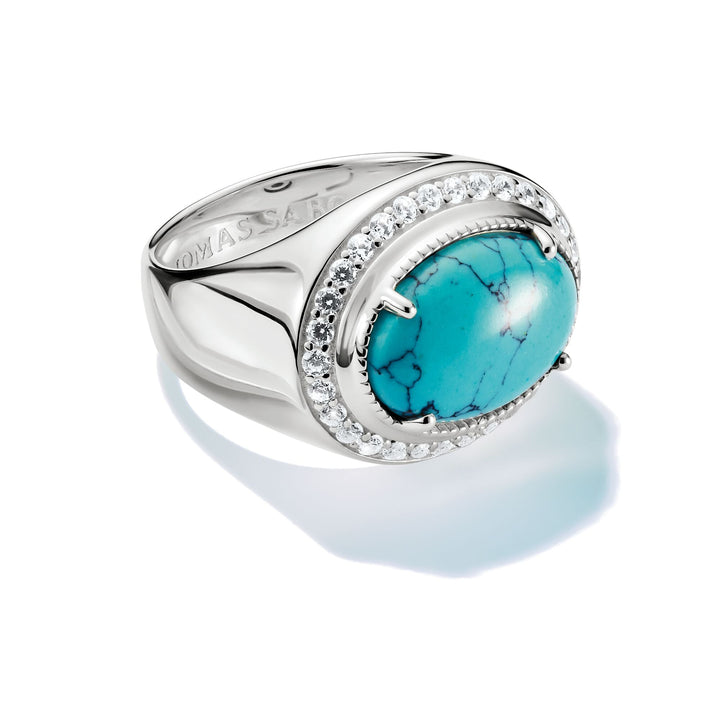 THOMAS SABO Oval Turquoise Ring TR2505TU