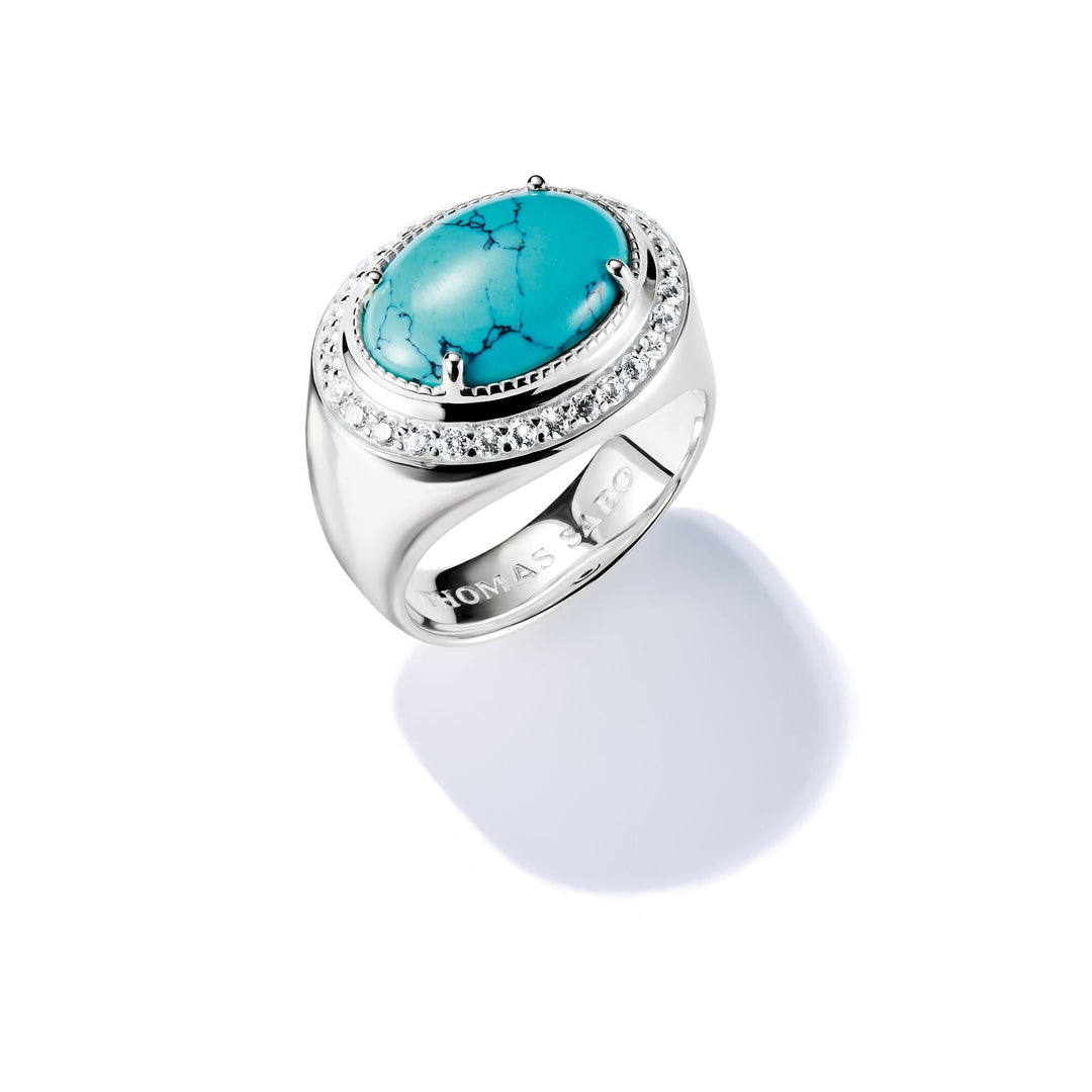 THOMAS SABO Oval Turquoise Ring TR2505TU