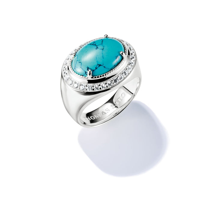 THOMAS SABO Oval Turquoise Ring TR2505TU