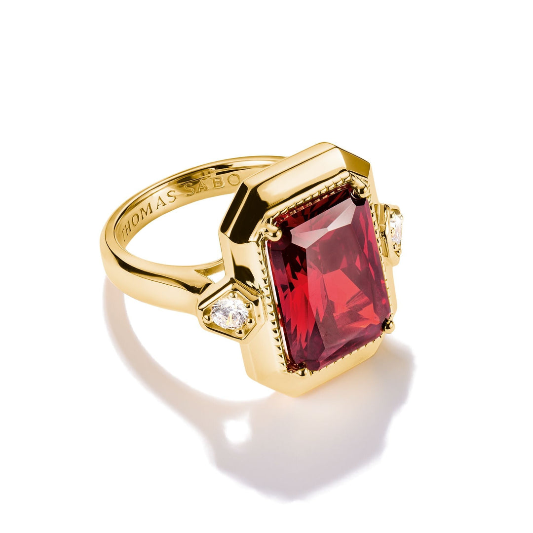 THOMAS SABO Ring with Red Zirconia Stone TR2506RY