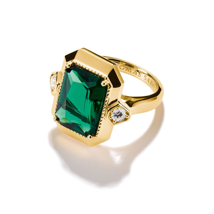 THOMAS SABO Ring with Green Zirconia Stone TR2506GY